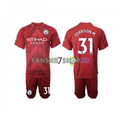 Manchester City fußball trikot Ederson M. 31 Torhüter Kinder Heim 2022-2023 Kurzarm