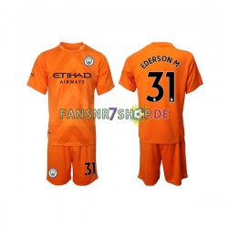 Manchester City fußball trikot Ederson M. 31 Torhüter Kinder Ausweich 2022-2023 Kurzarm