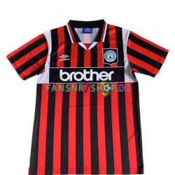 Manchester City fußball trikot 1996 Herren Auswärts Retro Kurzarm