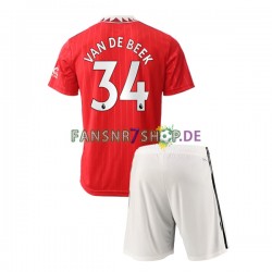 Manchester United fußball trikot Donny van de Beek 34 Kinder Heim 2022-2023 Kurzarm
