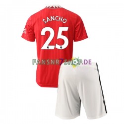 Manchester United fußball trikot Jadon Sancho 25 Kinder Heim 2022-2023 Kurzarm
