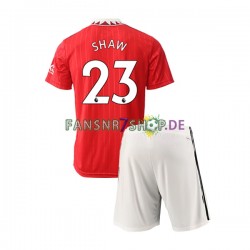 Manchester United fußball trikot Luke Shaw 23 Kinder Heim 2022-2023 Kurzarm