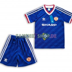 Manchester United fußball trikot 1986 Kinder Auswärts Retro Kurzarm