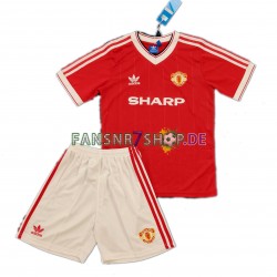 Manchester United fußball trikot 1984 Kinder Heim Retro Kurzarm