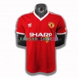 Manchester United fußball trikot 1983 Herren Heim Retro Kurzarm