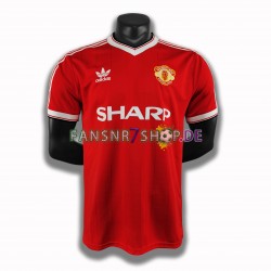 Manchester United fußball trikot 1984 Herren Heim Retro Kurzarm
