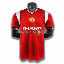 Manchester United fußball trikot 1985 Herren Heim Retro Kurzarm