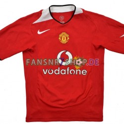 Manchester United fußball trikot - Herren Heim Retro 2004 2006 Kurzarm