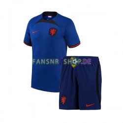 Niederlande fußball trikot WM 2022 Kinder Auswärts Kurzarm