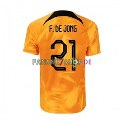 Niederlande fußball trikot WM 2022 Frenkie de Jong 21 Herren Heim Kurzarm