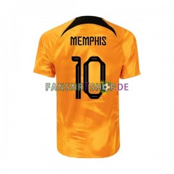 Niederlande fußball trikot WM 2022 Memphis 10 Herren Heim Kurzarm