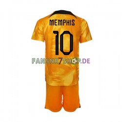 Niederlande fußball trikot WM 2022 Memphis Depay 10 Kinder Heim Kurzarm