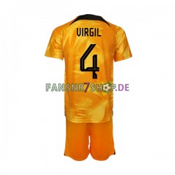Niederlande fußball trikot WM 2022 Virgil van Dijk 4 Kinder Heim Kurzarm