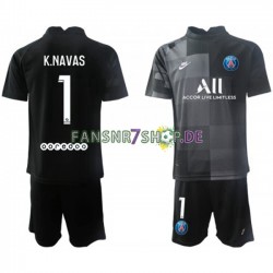 Paris Saint-Germain fußball trikot Keylor Navas 1 Torhüter Kinder Auswärts 2021-2022 Kurzarm
