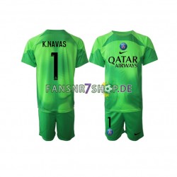 Paris Saint-Germain fußball trikot Keylor Navas 1 Torhüter Kinder Heim 2022-2023 Kurzarm