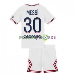 Paris Saint-Germain fußball trikot Lionel Messi 30 Kinder Viertes 2021-2022 Kurzarm