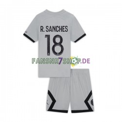 Paris Saint-Germain fußball trikot R.Sanches 18 Kinder Auswärts 2022-2023 Kurzarm