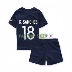 Paris Saint-Germain fußball trikot R.Sanches 18 Kinder Heim 2022-2023 Kurzarm