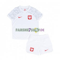 Polen fußball trikot WM 2022 Kinder Heim Kurzarm