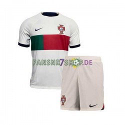 Portugal fußball trikot WM 2022 Kinder Auswärts Kurzarm