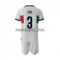 Portugal fußball trikot WM 2022 PEPE 3 Kinder Auswärts Kurzarm