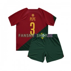 Portugal fußball trikot WM 2022 PEPE 3 Kinder Heim Kurzarm