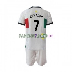 Portugal fußball trikot WM 2022 Ronaldo 7 Kinder Auswärts Kurzarm