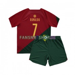 Portugal fußball trikot WM 2022 Ronaldo 7 Kinder Heim Kurzarm