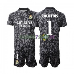 Real Madrid fußball trikot Courtois 1 Torhüter Kinder Auswärts 2022-2023 Kurzarm