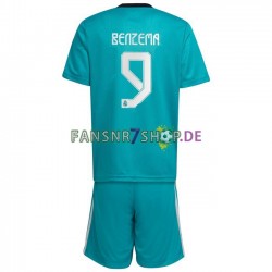Real Madrid fußball trikot Karim Benzema 9 Kinder Ausweich 2021-2022 Kurzarm