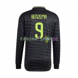 Real Madrid fußball trikot Karim Benzema 9 Herren Ausweich 2022-2023 Langarm