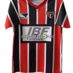 Sao Paulo fußball trikot 1991 Herren Auswärts Retro Kurzarm