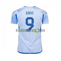 Spanien fußball trikot WM 2022 Gavi 9 Herren Auswärts Kurzarm