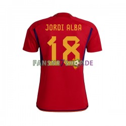 Spanien fußball trikot WM 2022 JORDI ALBA 18 Herren Heim Kurzarm