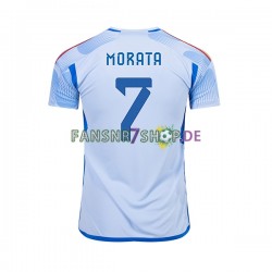 Spanien fußball trikot WM 2022 MORATA 7 Herren Auswärts Kurzarm