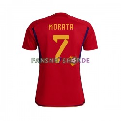 Spanien fußball trikot WM 2022 MORATA 7 Herren Heim Kurzarm