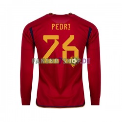 Spanien fußball trikot WM 2022 PEDRI 26 Herren Heim Langarm