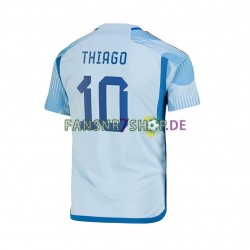 Spanien fußball trikot WM 2022 Thiago 10 Herren Auswärts Kurzarm