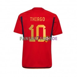 Spanien fußball trikot WM 2022 Thiago 10 Herren Heim Kurzarm