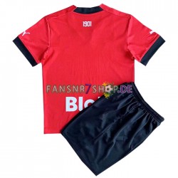 Stade Rennes fußball trikot Kinder Heim 2022-2023 Kurzarm