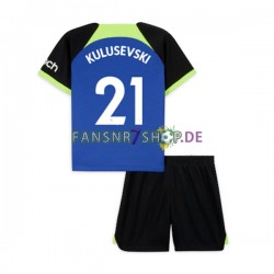 Tottenham Hotspur fußball trikot Dejan Kulusevski 21 Kinder Auswärts 2022-2023 Kurzarm