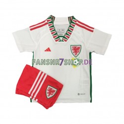 Wales fußball trikot WM 2022 Kinder Auswärts Kurzarm