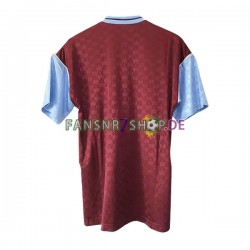 West Ham United fußball trikot Herren Heim Retro 1989-1990 Kurzarm