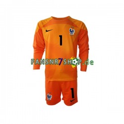 Frankreich fußball trikot WM 2022 Hugo Lloris 1 Torhüter Kinder Auswärts Langarm