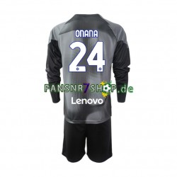 Inter Mailand fußball trikot Andre Onana 24 Torhüter Kinder Heim 2022-2023 Langarm Inter Mailand fußball trikot Andre Onana 24 Torhüter Kinder Heim 2022-2023 Langarm