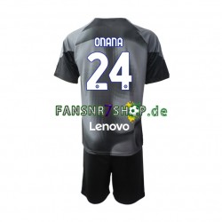 Inter Mailand fußball trikot Andre Onana 24 Torhüter Kinder Heim 2022-2023 Kurzarm Inter Mailand fußball trikot Andre Onana 24 Torhüter Kinder Heim 2022-2023 Kurzarm