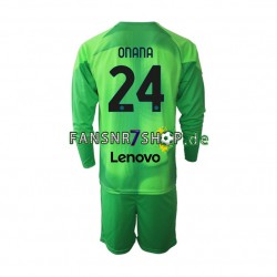 Inter Mailand fußball trikot Andre Onana 24 Torhüter Kinder Ausweich 2022-2023 Langarm Inter Mailand fußball trikot Andre Onana 24 Torhüter Kinder Ausweich 2022-2023 Langarm