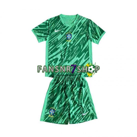Brasilien fußball trikot Torhüter Kinder Ausweich 2024 Kurzarm