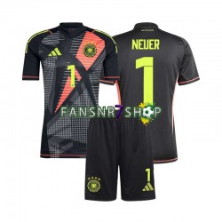 Deutschland fußball trikot Euro 2024 Manuel Neuer 1 Torhüter Kinder Heim Kurzarm