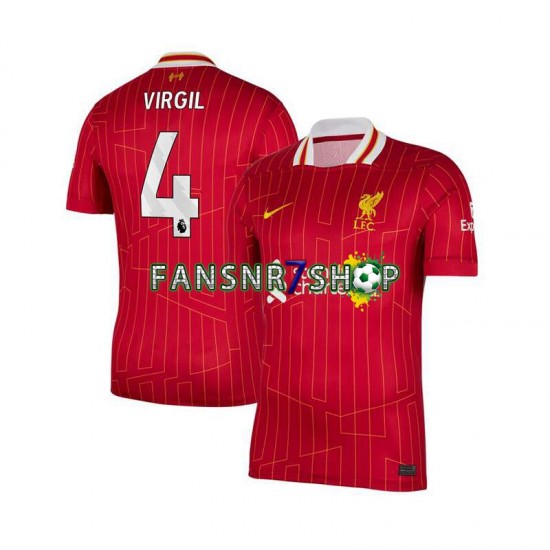Liverpool fußball trikot Virgil van Dijk 4 Herren Heim 2024-2025 Kurzarm